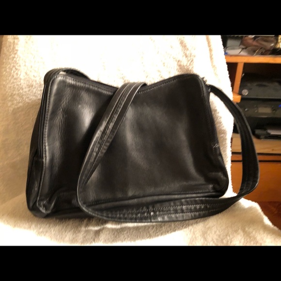 A black leather Tignanello bag. strap attached. - Picture 3 of 8